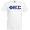 Phi Beta Sigma Lettered V-Neck T-Shirt(White)