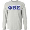 Phi Beta Sigma Long Sleeve T-Shirts(Light Grey)