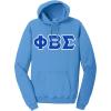 Phi Beta Sigma Pigment-Dyed Lettered Hooded Sweatshirt(Blue Moon)