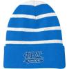 Phi Beta Sigma Striped Beanie with Solid Band(Blue/White)
