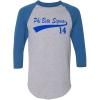 Phi Beta Sigma Tail Year Raglan(Grey W/Royal Blue)