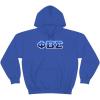 Phi Beta Sigma Two Tone Greek Lettered Hooded Sweatshirt(Royal Blue)