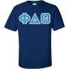 Phi Delta Theta Fraternity Crest Twill Letter Tee(Navy Blue)