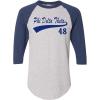 Phi Delta Theta Tail Year Raglan(Grey W/Navy Blue)