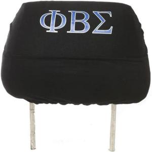Greekgear Phi Beta Sigma Black Car Seat Headrest Cover Black(Black)