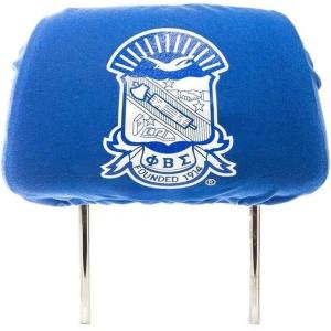 Greekgear Phi Beta Sigma Black Car Seat Headrest Cover Black(Royal Blue)