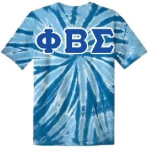 Greekgear Phi Beta Sigma Essential Tie Dye Lettered Tee(Royal Blue)