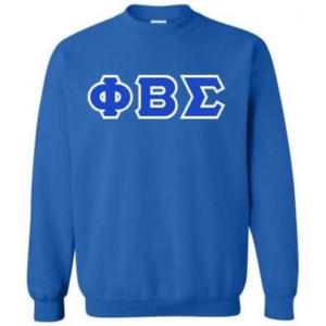 Greekgear Phi Beta Sigma Lettered Crewneck(Royal Blue)
