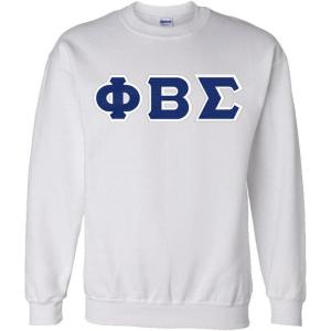 Greekgear Phi Beta Sigma Lettered Crewneck(White)