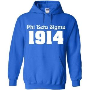 Greekgear Phi Beta Sigma Logo Hooded Sweatshirt(Royal Blue)