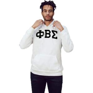 Greekgear Phi Beta Sigma Nickname Arch Hooded Sweatshirt(White)