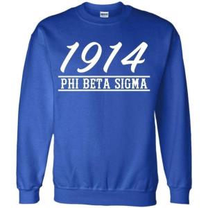 Greekgear Phi Beta Sigma Script Year Crew(Royal Blue)