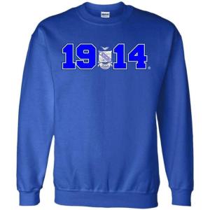 Greekgear Phi Beta Sigma Year Crest Crew(Royal Blue)