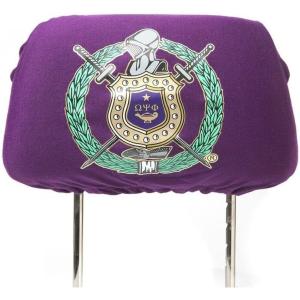 Omega Psi Phi Black Car Seat Headrest Cover Black(Purple)