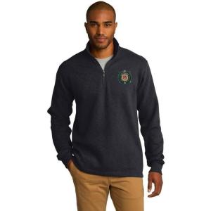 Omega Psi Phi Crest – Shield Emblem 1/4 Zip Pullover(Grey)