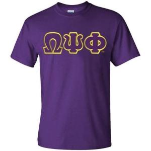 Omega Psi Phi Lettered T-Shirt(1. Purple)