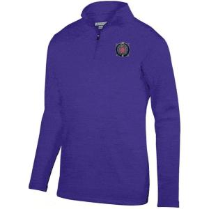 Omega Psi Phi World Famous-crest – Shield Wicking Fleece Pullover(Purple)