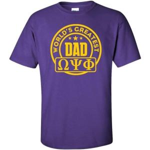 Omega Psi Phi World’s Greatest Father T-Shirt(Purple)