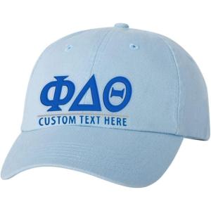 Personalized Phi Delta Theta Greek Line Hat(Light Blue)
