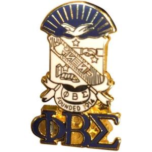 Phi Beta Sigma 3D Color Shield w Letters Pins