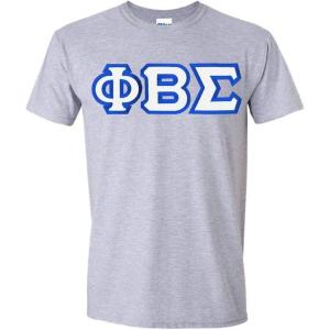 Phi Beta Sigma Custom Twill Short Sleeve T-Shirt(Light Grey)
