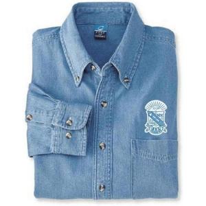 Phi Beta Sigma Denim Shirt – Shield(Blue)