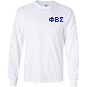 Phi Beta Sigma Flag Long Sleeve T-Shirt(White)