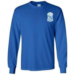 Phi Beta Sigma Fraternity Crest Longsleeve Tee(Royal Blue)