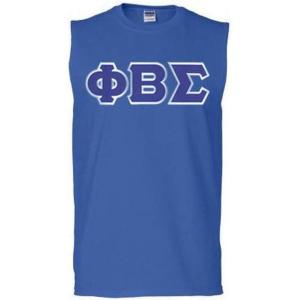 Phi Beta Sigma Lettered Sleeveless Tee(Royal Blue)