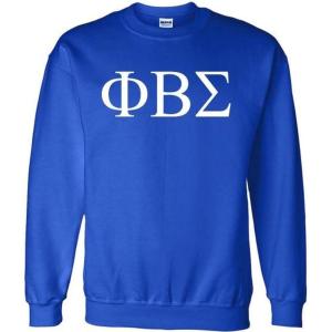 Phi Beta Sigma Lettered World Famous Greek Crewneck(Royal Blue)