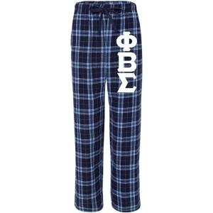Phi Beta Sigma Pajamas Flannel Pant(Navy/Columbia)