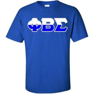 Phi Beta Sigma Two Tone Greek Lettered T-Shirt