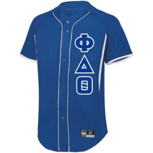 Phi Delta Theta Lettered Baseball Jersey(Royal/White)
