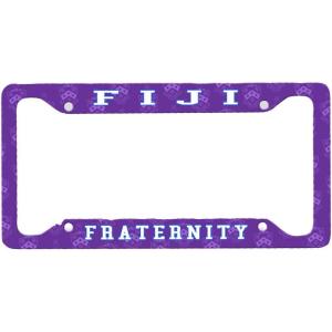 Phi Gamma Delta Custom License Plate Frame Purple