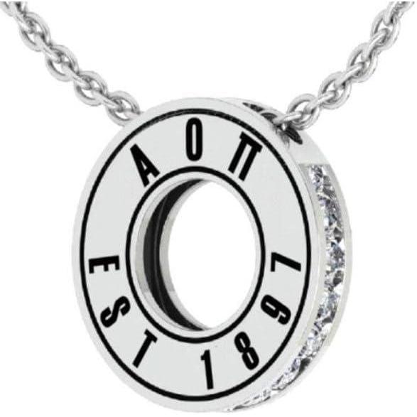 imageGreekgear Alpha Omicron Pi Circle Established Charm Necklace