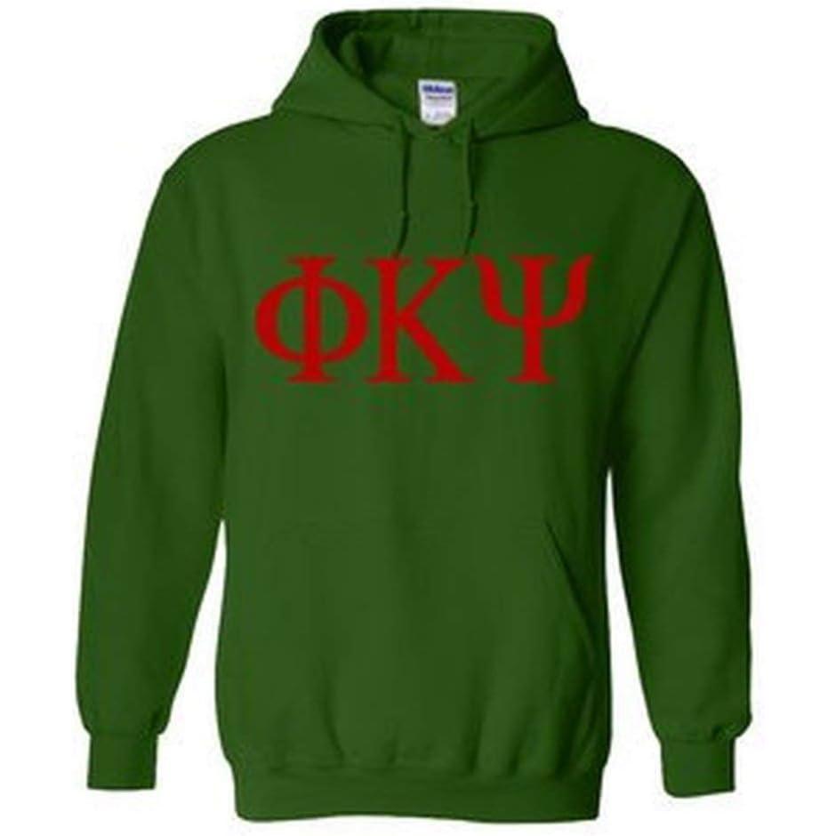imageKappa Kappa Psi World Famous Greek Hoodie Royal Blue with Gold ImprintForest Green
