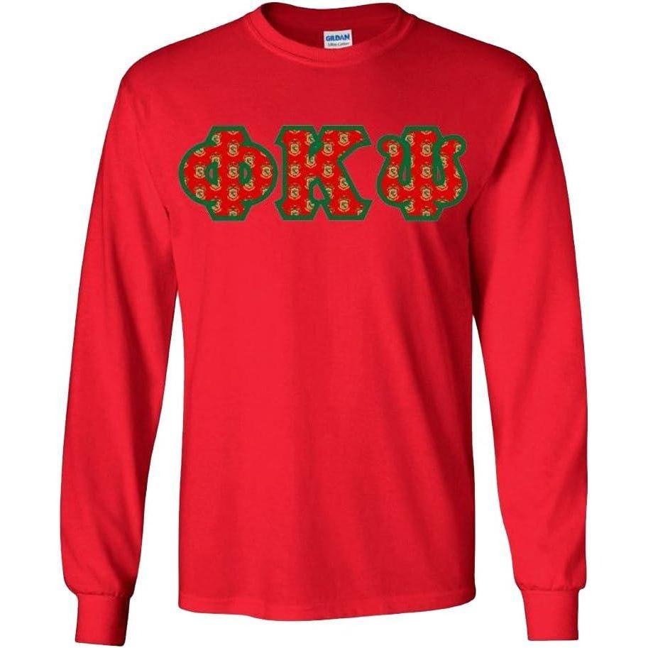 imagePhi Kappa Psi Fraternity Crest Twill Letter Longsleeve TeeRed