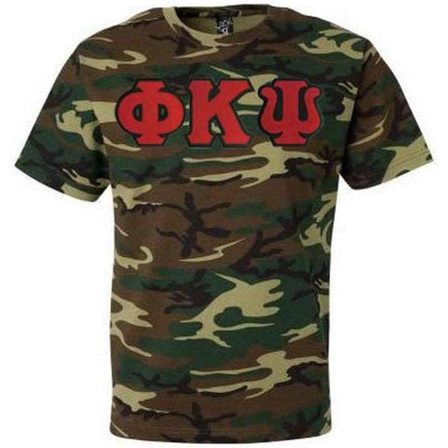 imagePhi Kappa Psi Lettered Camouflage TShirtCamouflage