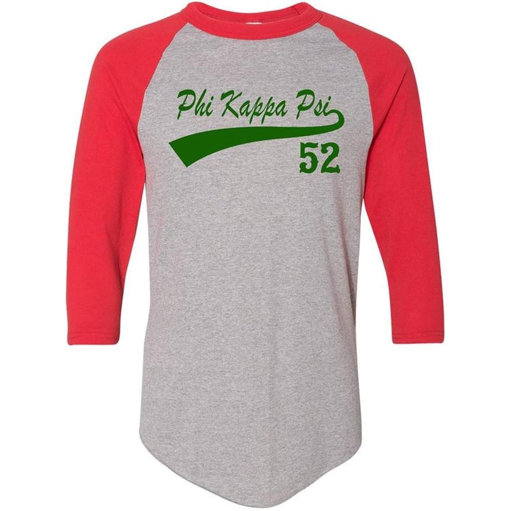 imagePhi Kappa Psi Tail Year RaglanGrey WRed