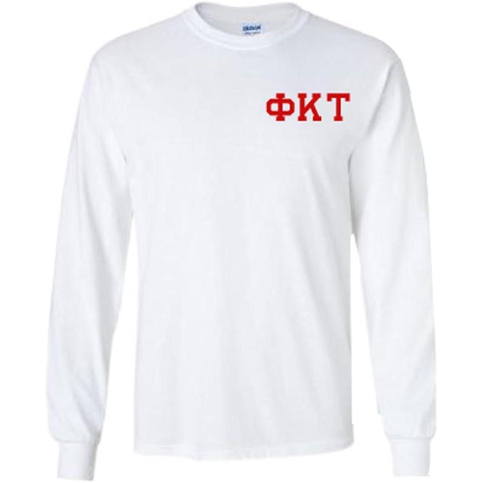 imagePhi Kappa Tau Flag Long Sleeve TShirtWhite