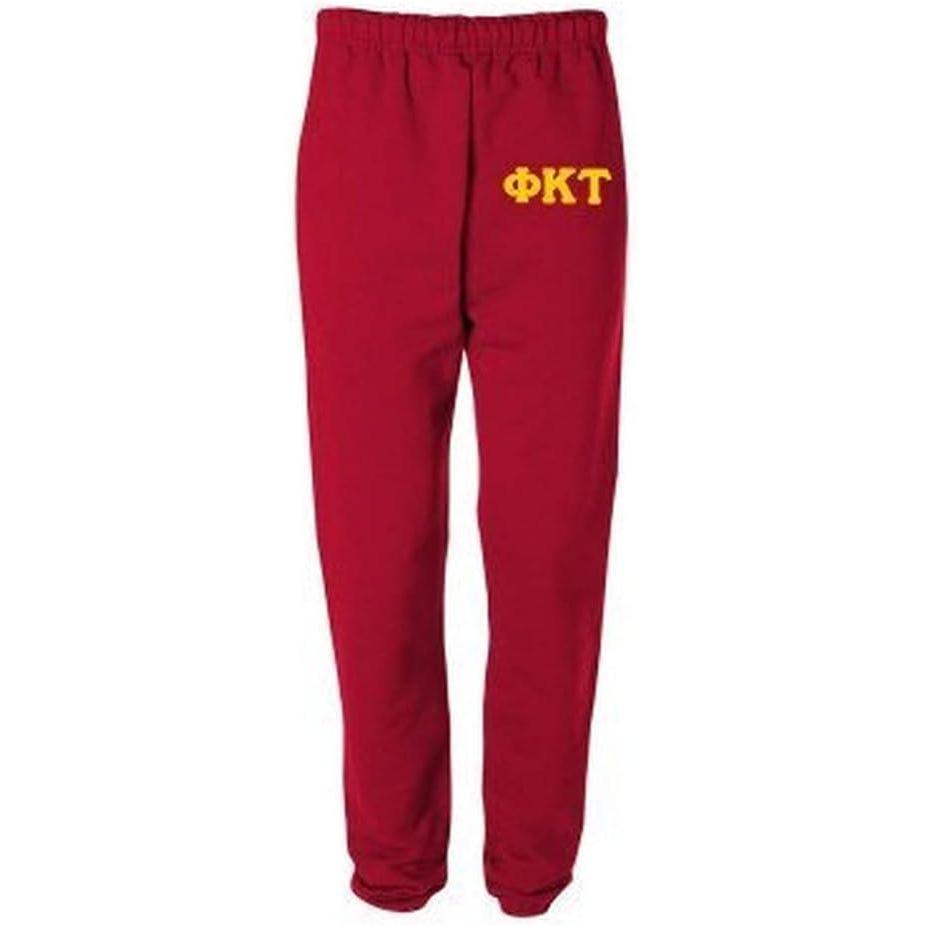 imagePhi Kappa Tau Greek Lettered Thigh SweatpantsRed