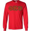 Phi Kappa Psi Fraternity Crest Twill Letter Longsleeve Tee(Red)