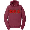 Phi Kappa Psi Pigment-Dyed Lettered Hooded Sweatshirt(Merlot)