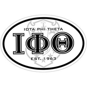 Iota Phi Theta Oval Crest Bumper Sticker