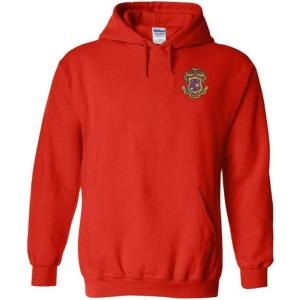 Phi Kappa Psi Crest – Shield Emblem Hooded Sweatshirt(Red)