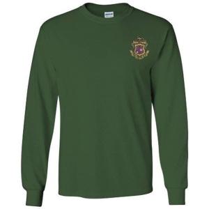 Phi Kappa Psi Fraternity Crest Longsleeve Tee(Forest Green)