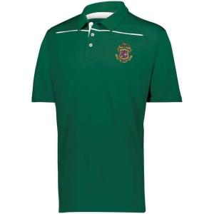 Phi Kappa Psi Greek Crest Emblem Defer Polo(Forest/White)