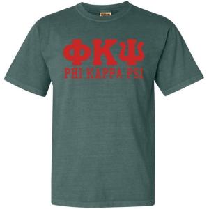 Phi Kappa Psi Greek Heavyweight T-Shirt(Emerald)