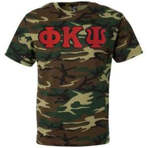 Phi Kappa Psi Lettered Camouflage T-Shirt(Camouflage)