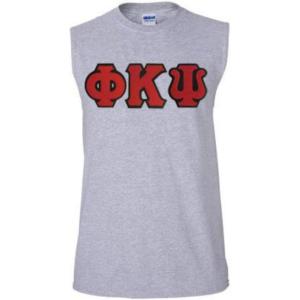 Phi Kappa Psi Lettered Sleeveless Tee(Sports Grey)